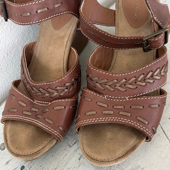 Eddie Bauer Espadrille wrap wedge faux suede sandals summer minimalist boho 7 - Picture 7 of 14